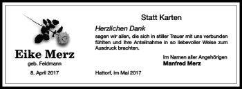 Traueranzeige von Eike Merz von Harz Kurier