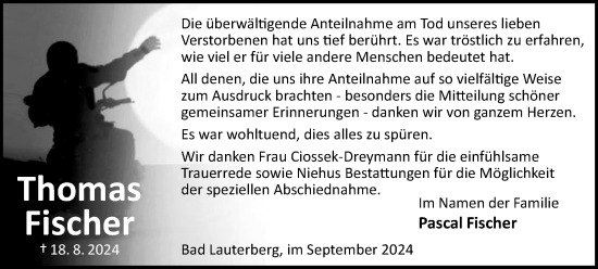 Traueranzeige von Thomas Fischer von Harz Kurier